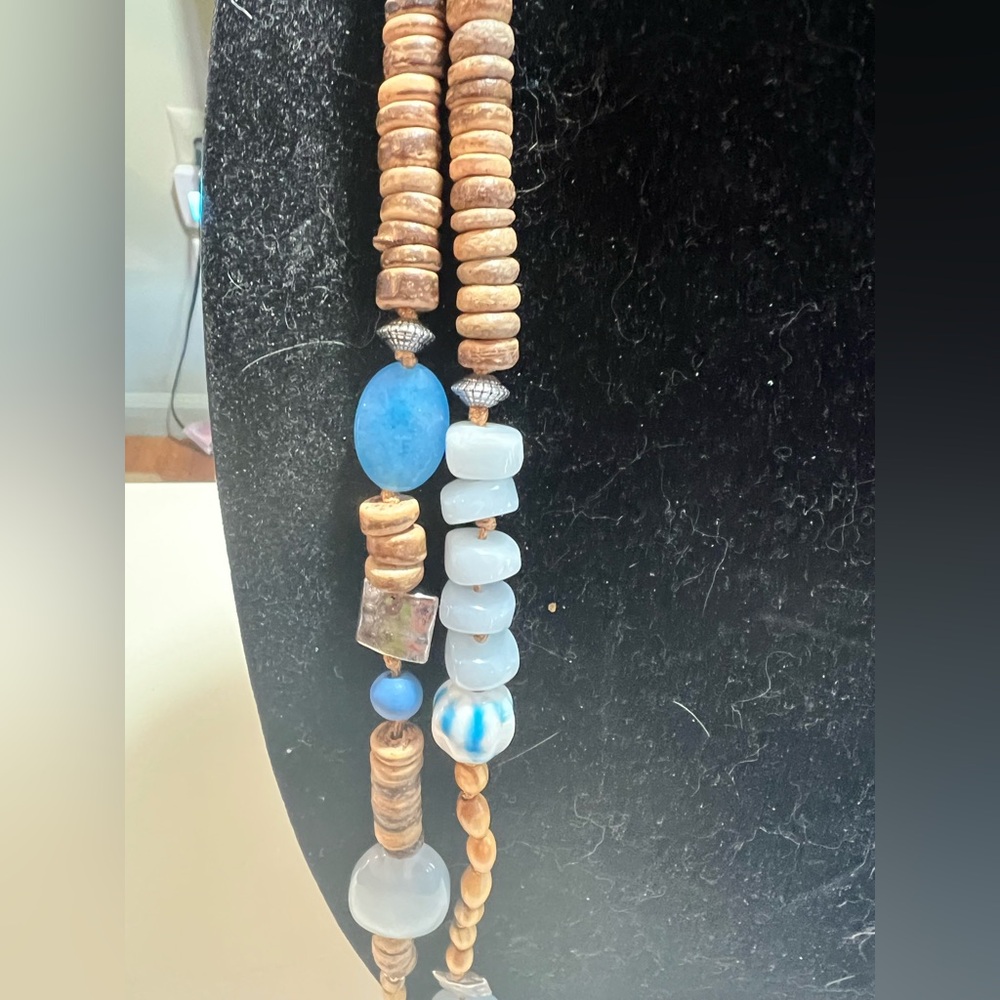 Chico’s Double Strand Beaded Statement Necklace, … - image 2